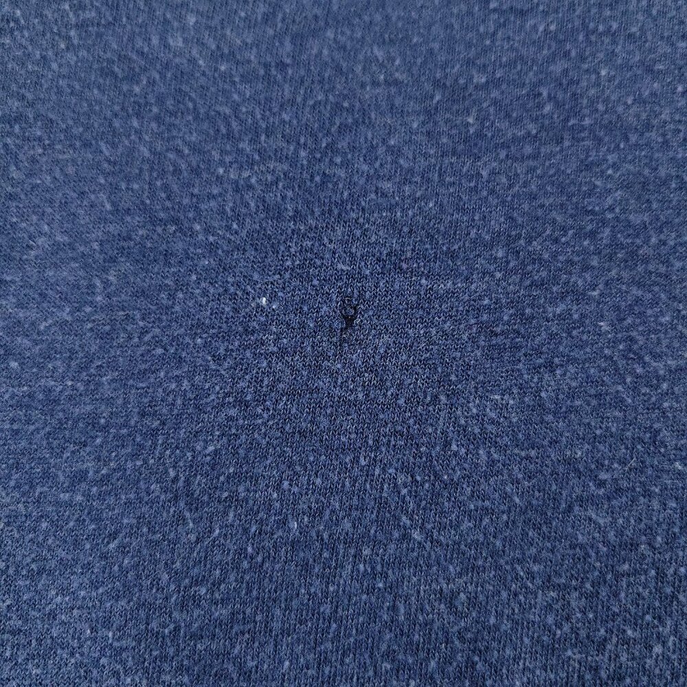 Prana Shirt Women Medium Blue Patch Logo Round Neck Long Sleeve Pocket Pullover - Picture 7 of 15